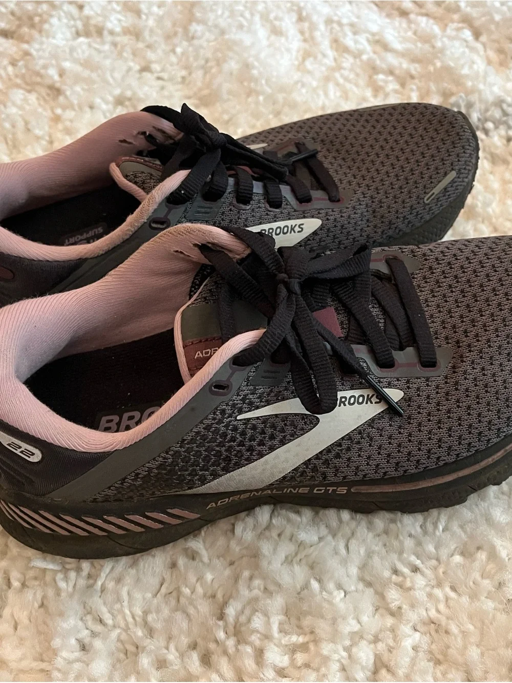 Brooks Women's Adrenaline GTS Running Shoes - Black & Pink